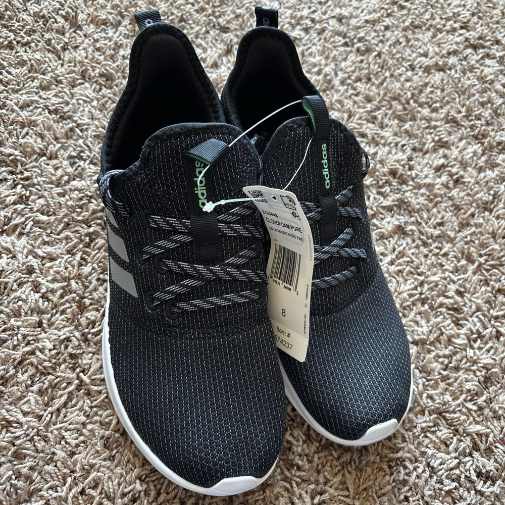 Adidas Black and White Sneakers Sleek Design